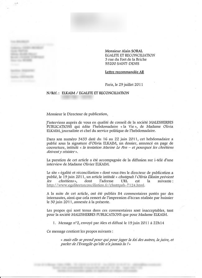 exemple de lettre de mise en demeure