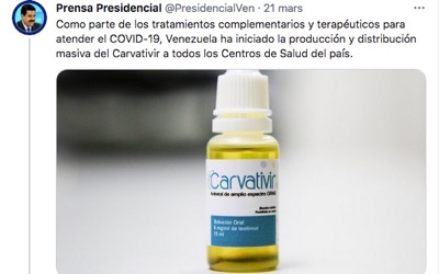 Le Venezuela démarre la distribution gratuite de son médicament contre le covid-19