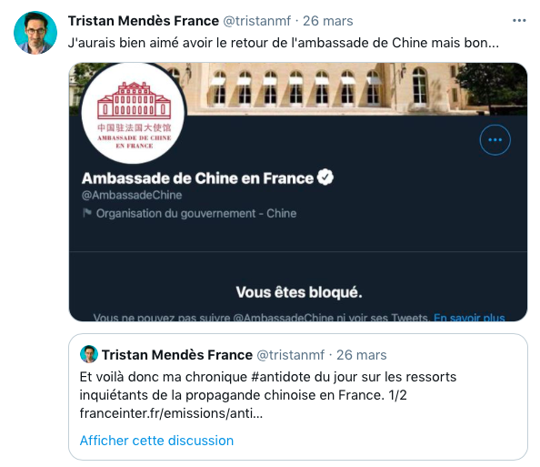 Complotisme, Damien Viguier : Tristan Mendès France effaré par la communication chinoise !