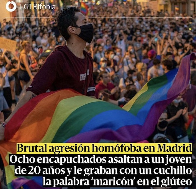 Espagne : la soi-disant victime d’une agression homophobe à Madrid se rétracte