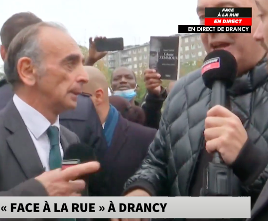 Drancy : L’Autre Zemmour brandi derrière Zemmour en direct sur CNews !