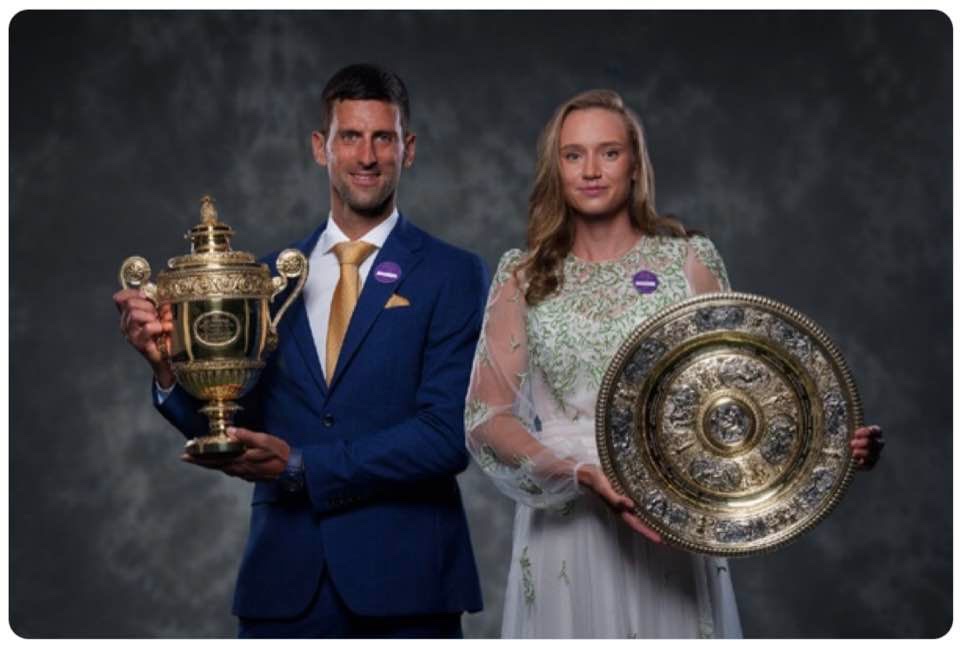 Vainqueurs de Wimbledon 2022 : le Serbe non-injecté Djokovic et la Russe Rybanika