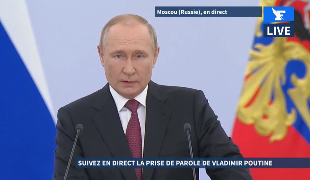 Le discours historique de Vladimir Poutine sur le rattachement des régions pro-russes à la Russie
