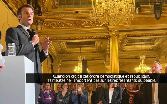Le discours de Macron sur «les meutes» a enflammé la France