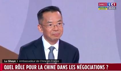 Propos de l’ambassadeur de Chine sur la Crimée : la France en PLS