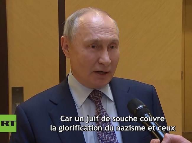 Pour Poutine, les Occidentaux ont placé «un juif d’origine» à la tête de l’Ukraine