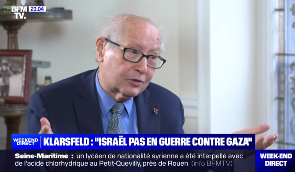 Pour Serge Klarsfeld, il y a de la Shoah pour les juifs mais pas pour les Palestiniens