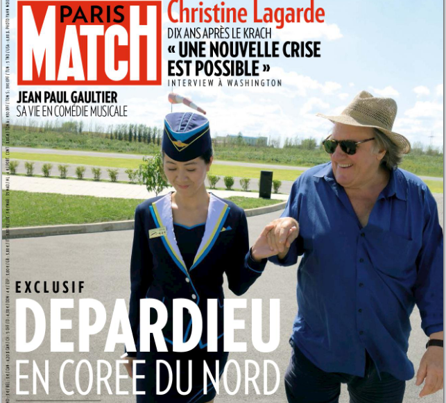 Gérard Depardieu et sa poutre en Corée du Nord