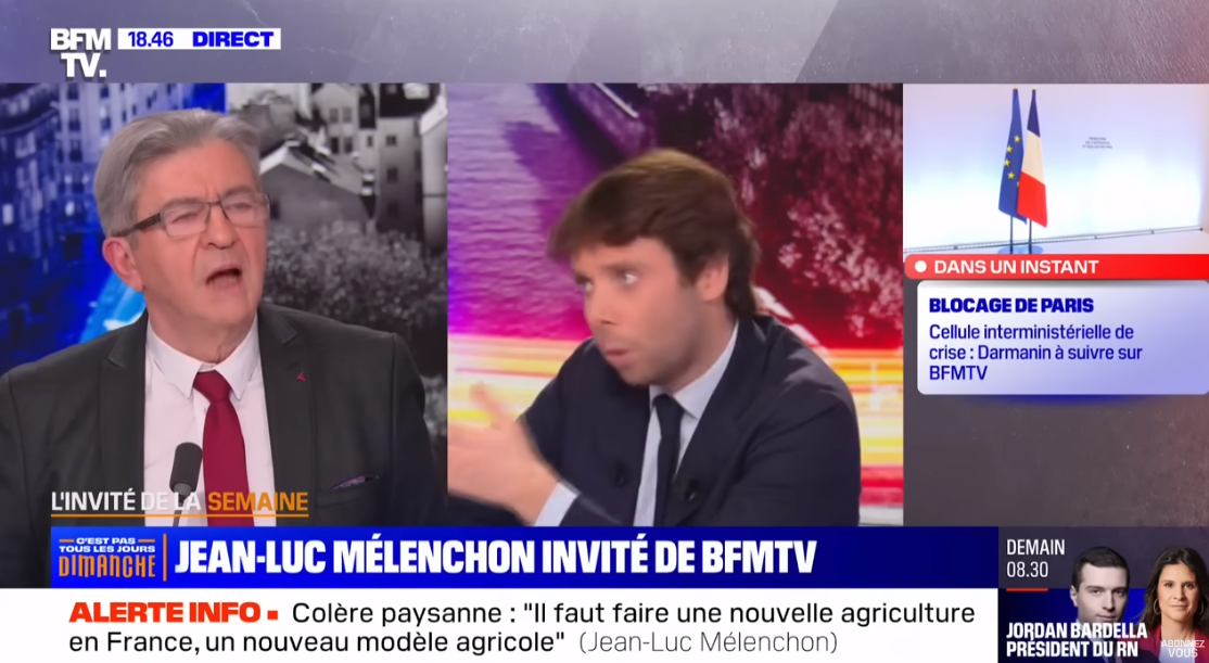 Israël-Hamas-pogrom : l’interrogatoire de Mélenchon par Benyamin Duhamel