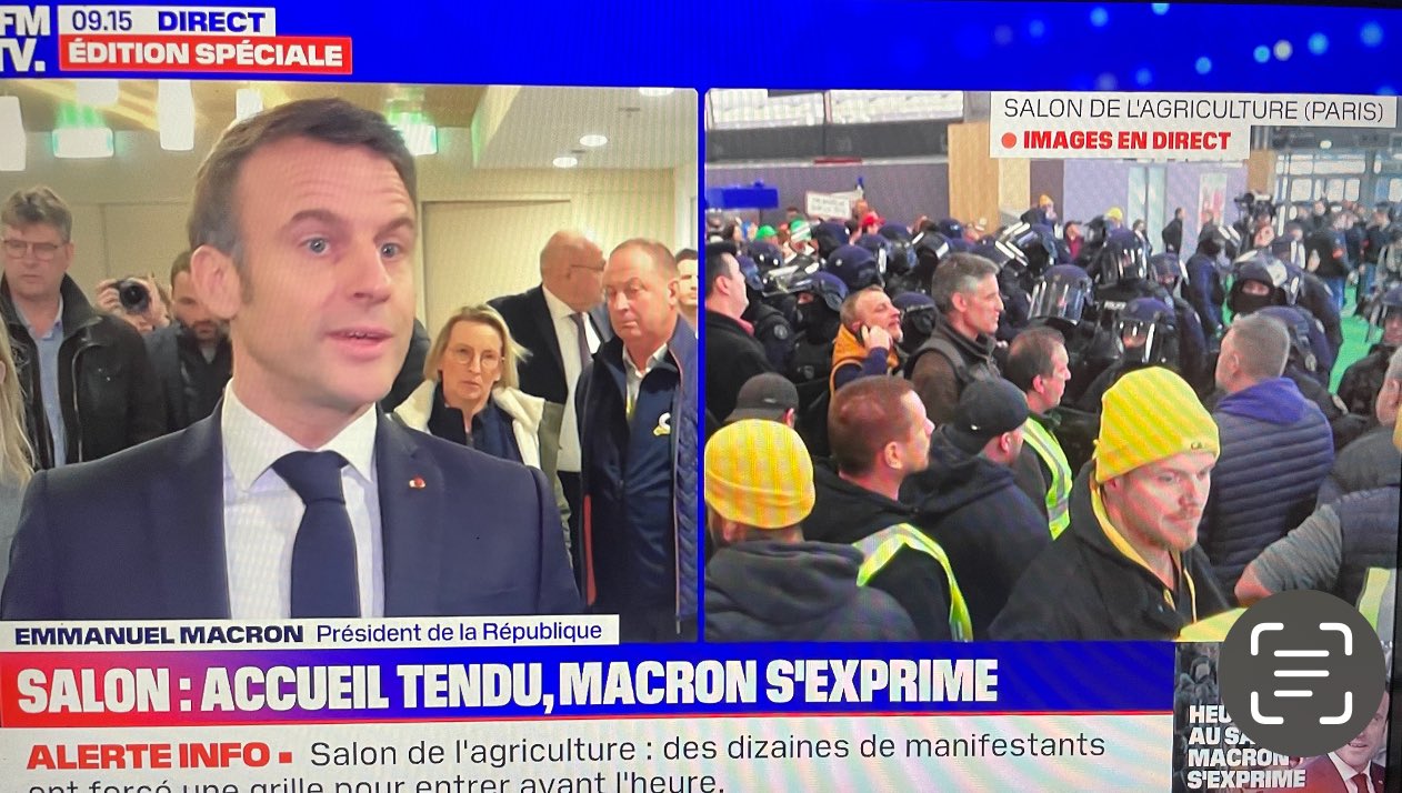Ouverture du Salon de l’agriculture en colère : Macron a eu chaud au cul