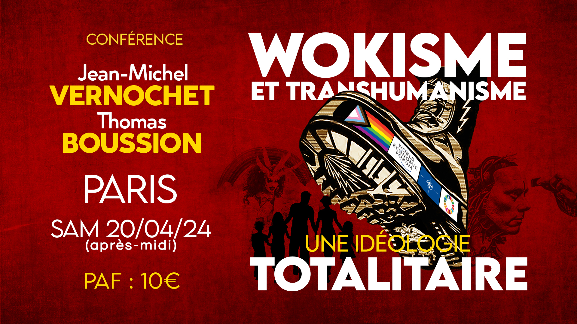 Wokisme et transhumanisme, une idéologie totalitaire – Conférence de Jean-Michel Vernochet et Thomas Boussion à Paris