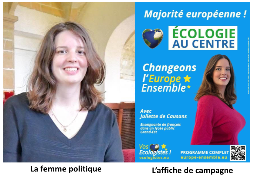 Les affiches de candidates augmentées par Photoshop