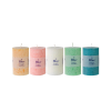Bougie cylindrique GM colorée en stéarine végétale
