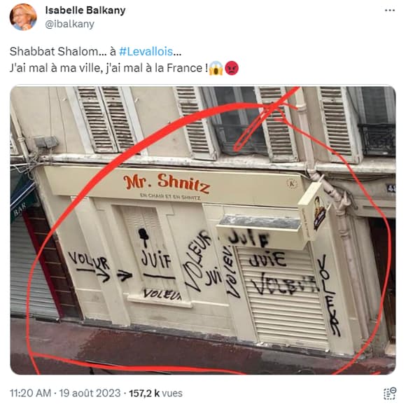 Tags antisémites sur un restaurant de Levallois : un homme de 74 ans interpellé