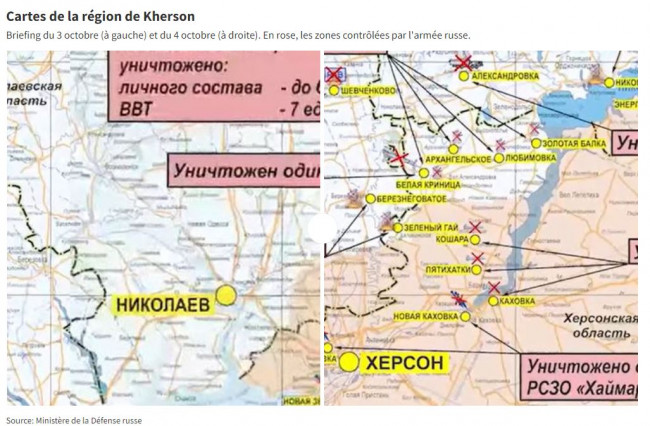 Les cartes militaires diffusées par Moscou semblent confirmer son recul sur le front