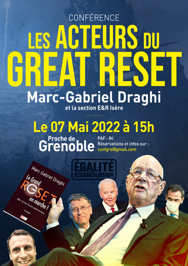 Le Grand Reset en marche ! – Conférence de Marc-Gabriel Draghi à Grenoble