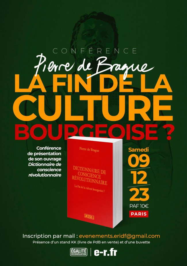 La fin de la culture bourgeoise ? - Pierre de Brague à Paris 